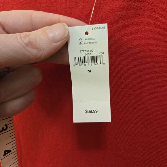 NWT GAP Boatneck Midi Dress Red - Picture 8 of 8